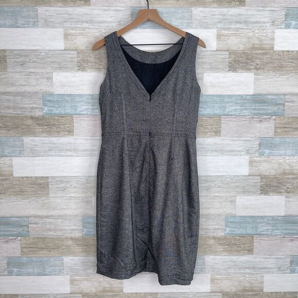 Talbots Tweed Wool Blend Sheath Dress & Jacket Suit Set Gray Career Womens 6 8 - Picture 7 of 12